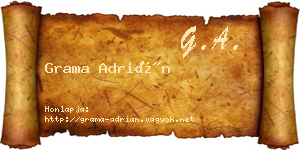 Grama Adrián névjegykártya