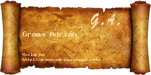 Grama Adrián névjegykártya